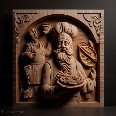 3D модель Приветствуем шеф-повара Нюлу и Барьерда, чей ресторан (STL)